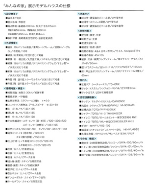 展示モデルハウスの仕様